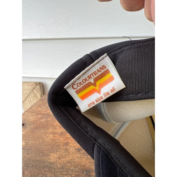 Vintage Colourtrans Black Snapback Hat With Embroidered Fire Dept Badge Patch H3 - Picture 4 of 4